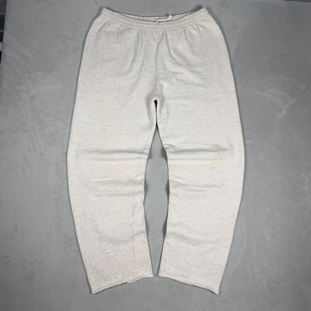 90s Mens Banana Republic Vintage Raw Hem Sweatpants Heather Grey Size M